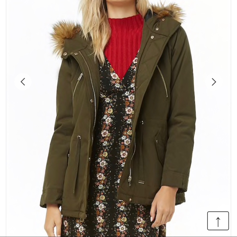 Olive green parka
